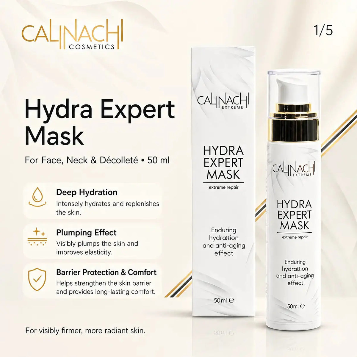 Full Therapy for Intensive Care Face, Neck and Décolleté SkinCare Set CALINACHI Cosmetics