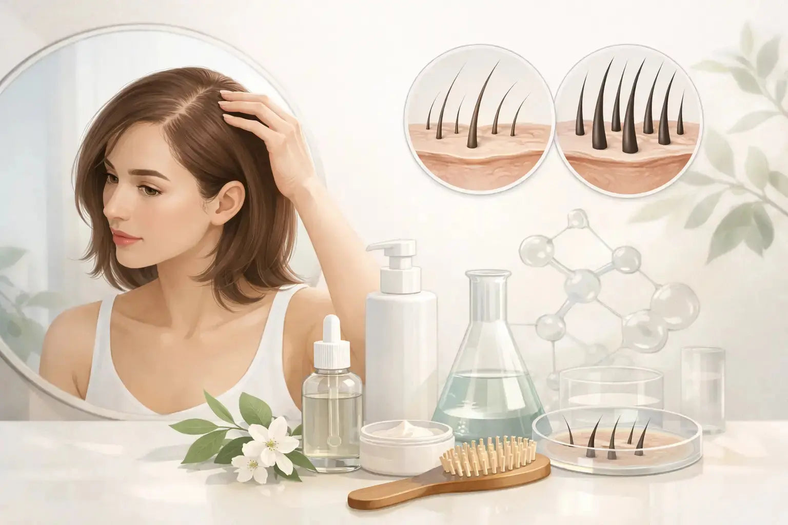 Example Thinning Hair Routine for Stronger Density