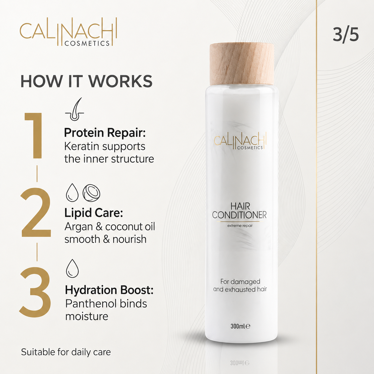Fiber Damage Repair for Dry Hair Recovery HairCare Sets CALINACHI Cosmetics